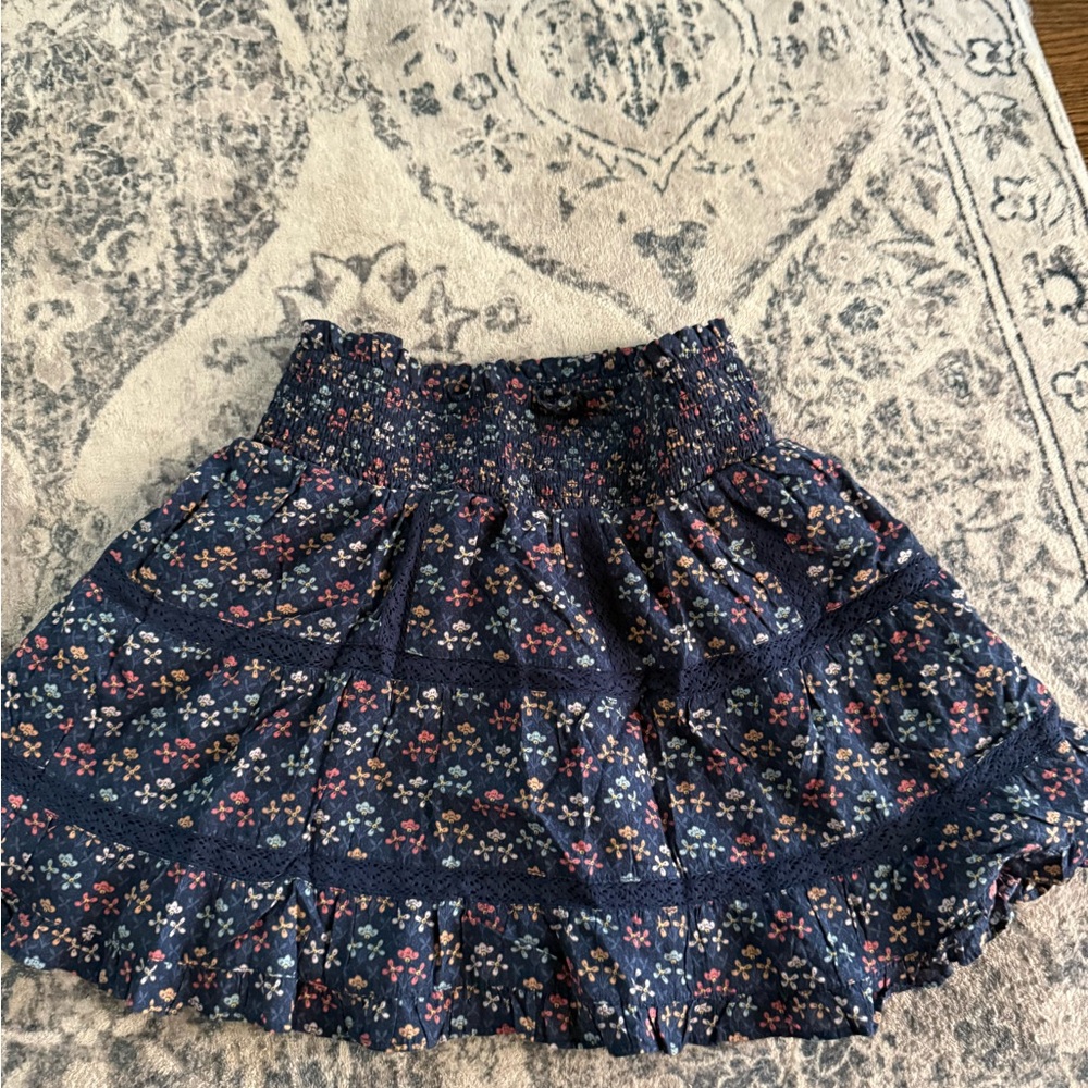 American Eagle Floral  Navy Skirt